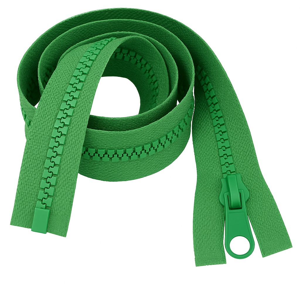 Bright Green 34" (86cm) Chunky Zip – Separating #5 Weight Zipper, Great for Jackets, Coats & Upholstery Repairs | Giddy Square