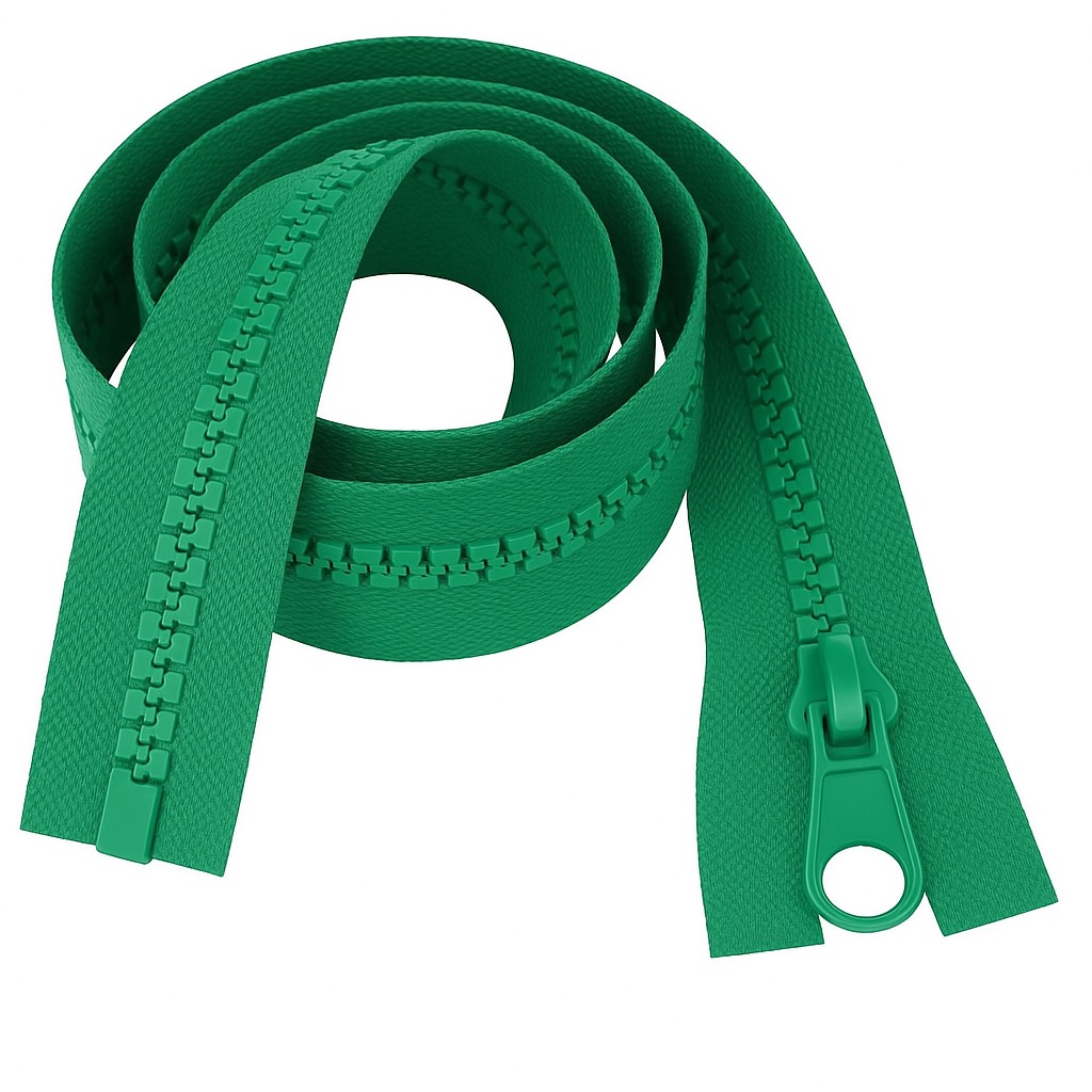 Jade Green 20" (51cm) Open Ended Zip – Heavy-Duty #5 Plastic Teeth for Sewing, Upholstery & Medium Garments by Giddy Square