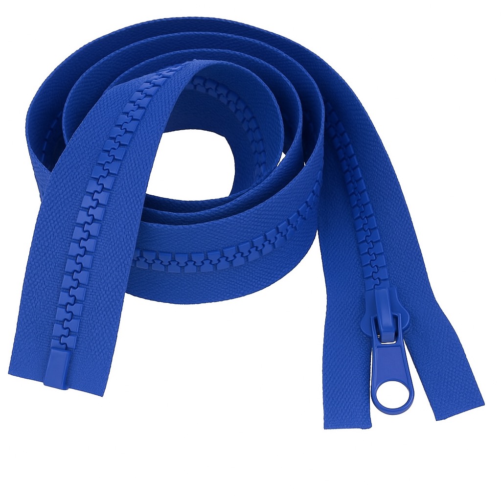 Royal Blue 10" (25cm) Chunky Zip – Open Ended Plastic Teeth (#5 Weight) – Ideal for Crafts, Bags & Sewing | Giddy Square