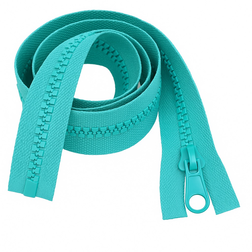Bright Turquoise 22" (56cm) Chunky Zip – Durable Separating Zipper (#5 Weight), Ideal for Bags, Cushions & Jackets | Giddy Square