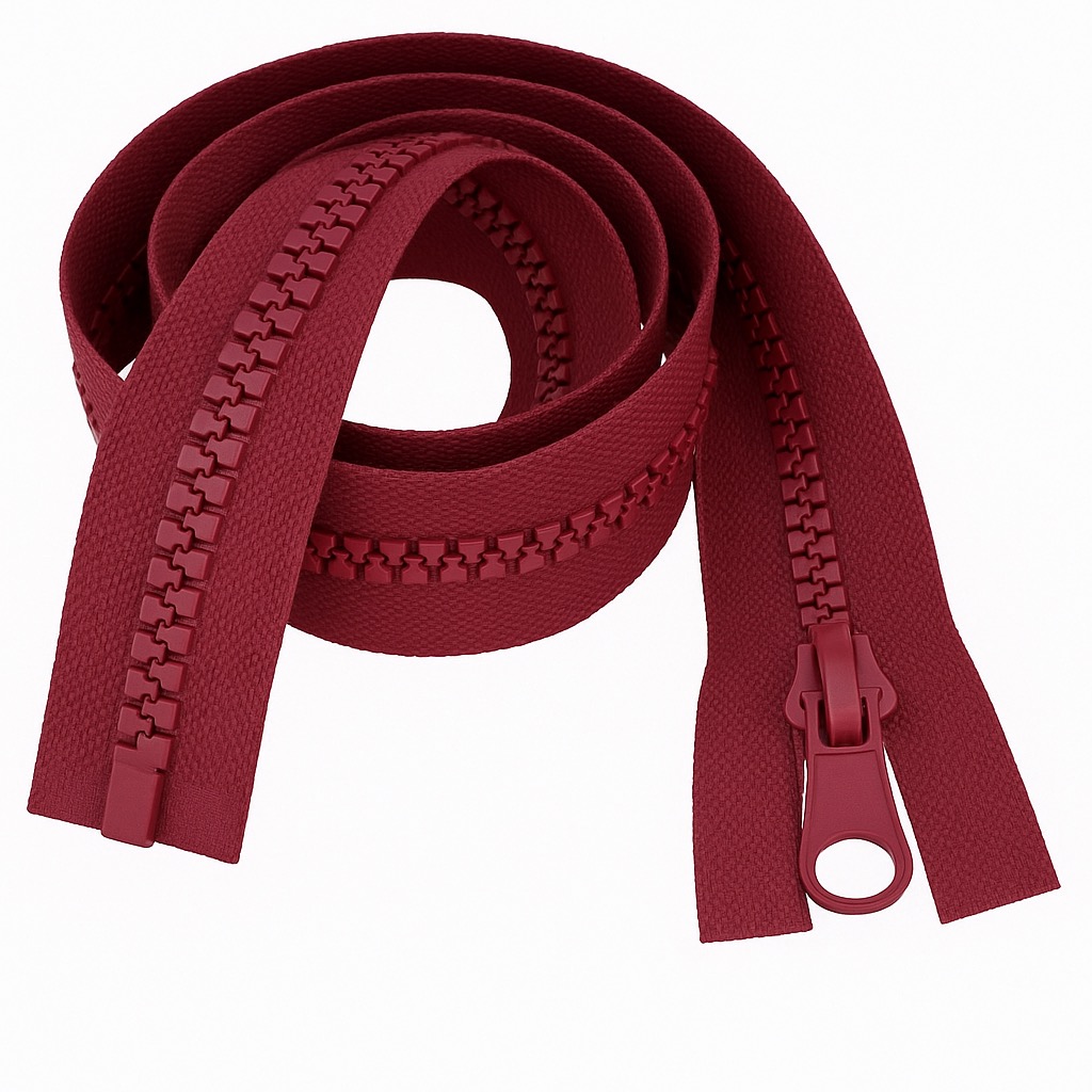 Wine 36" (91cm) Chunky Zip – Separating #5 Weight Zipper, Great for Jackets, Coats & Upholstery Repairs | Giddy Square