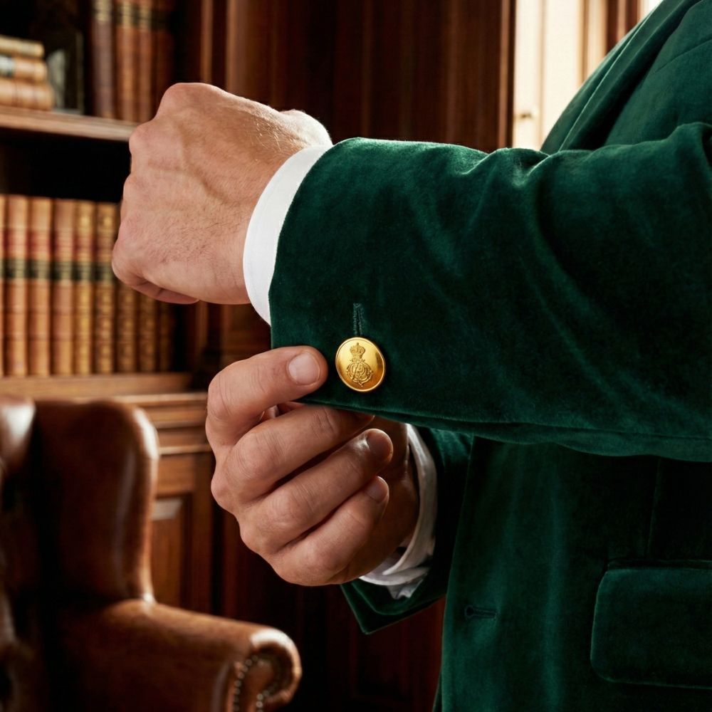 Gold Crown Monogram Metal Shank Sewing Buttons – 16mm - Image 4