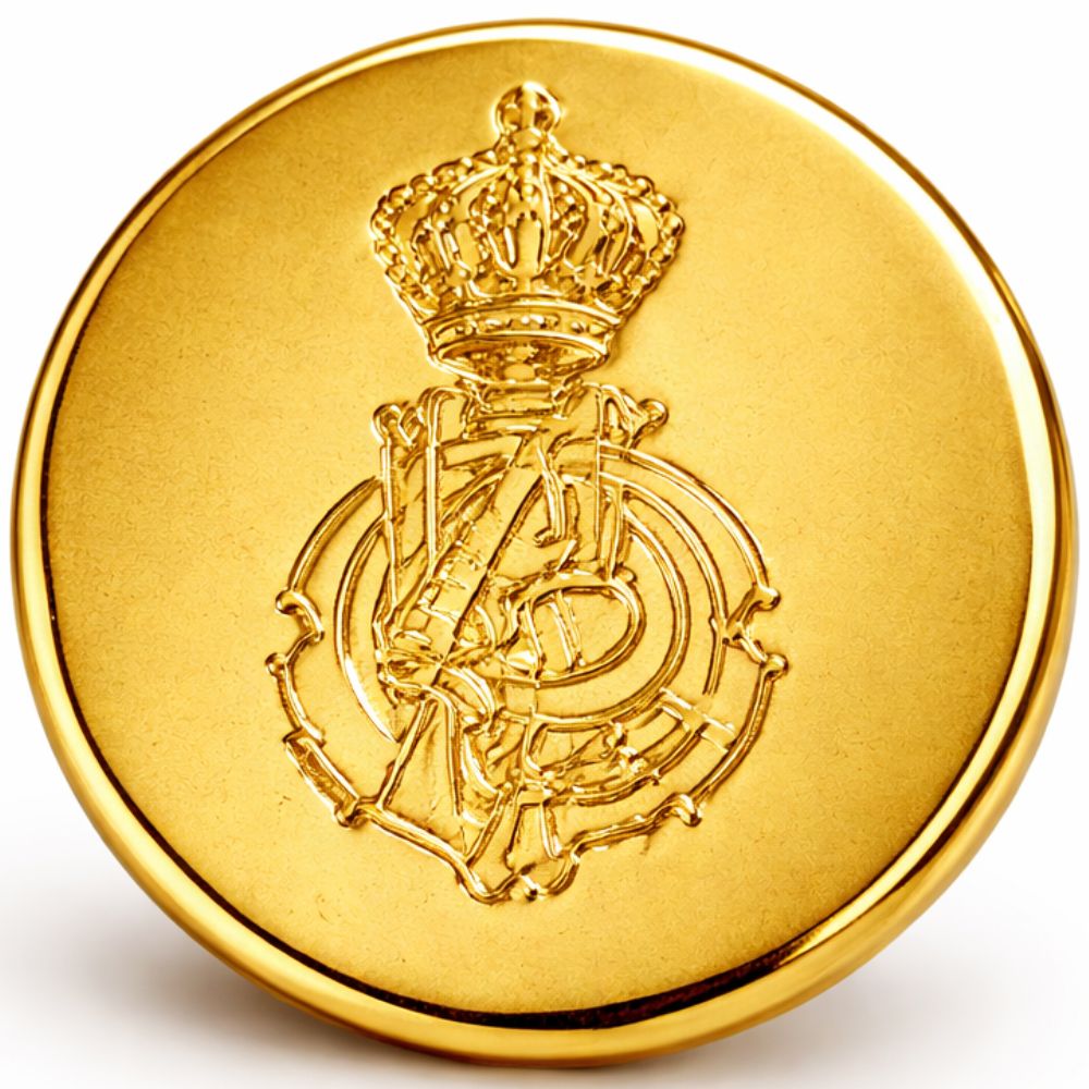 Gold Crown Monogram Metal Shank Sewing Buttons – 16mm