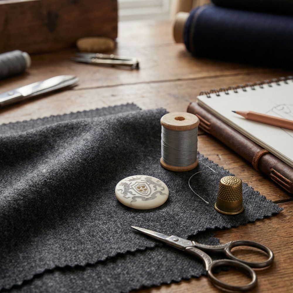 Ivory Heraldic Lions 4-Hole Sewing Buttons – 25mm - Image 3