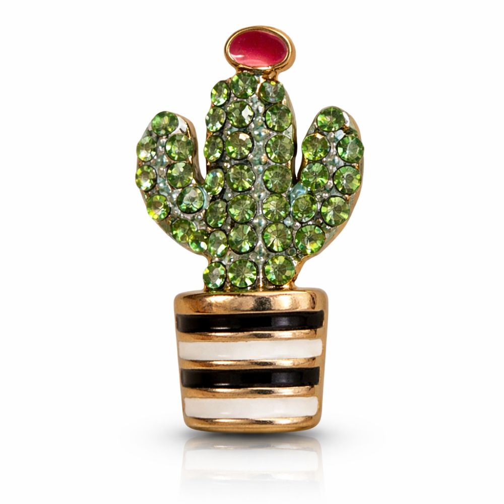 Cactus Diamante Shank Button – 25mm