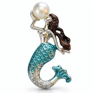 Ornate Mermaid Shank Button – 30mm