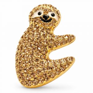 Sloth Diamante Shank Button – 30mm