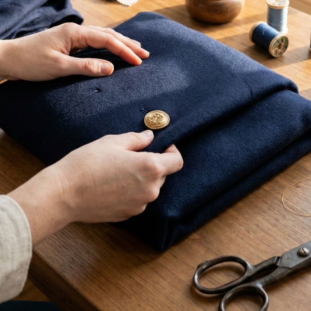 Gold Anchor Metallic Shank Buttons – 15mm - Image 2