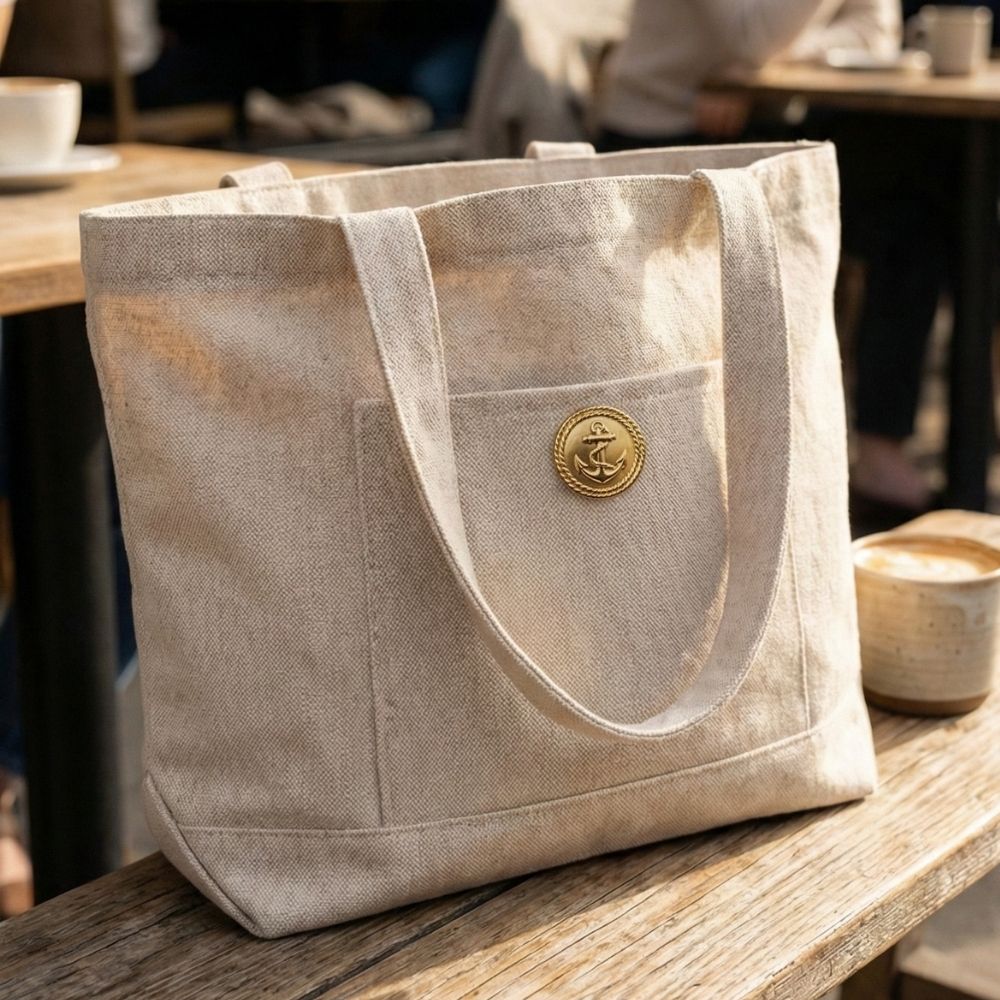 Gold Anchor Metallic Shank Buttons – 15mm - Image 3