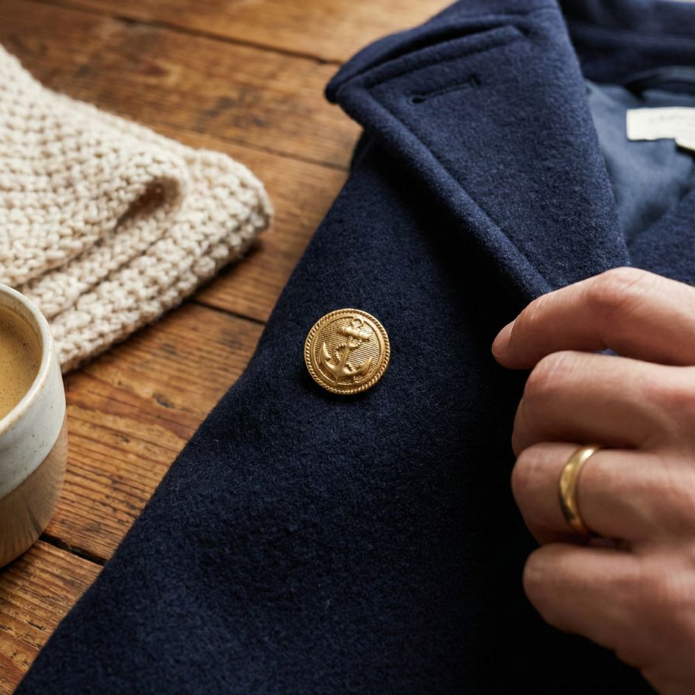 Gold Anchor Metallic Shank Buttons – 18mm - Image 5