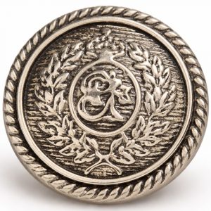 Silver Crest Emblem Metal Shank Buttons – 20mm