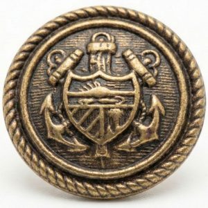 Gold Crest Emblem Metal Shank Buttons – 15mm