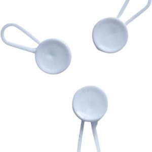 Collar Extender – 12mm White Plastic Button, Pack of 3
