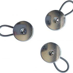 Collar Extender – 19mm Silver Metal Button, Pack of 3