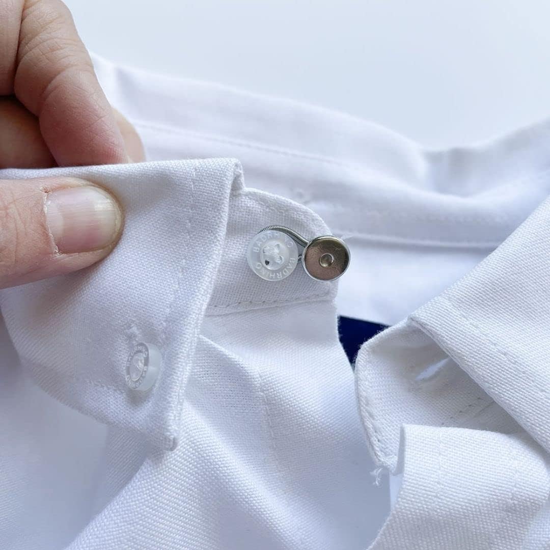 Collar Extender – 19mm Silver Metal Button, Pack of 3 - Image 8