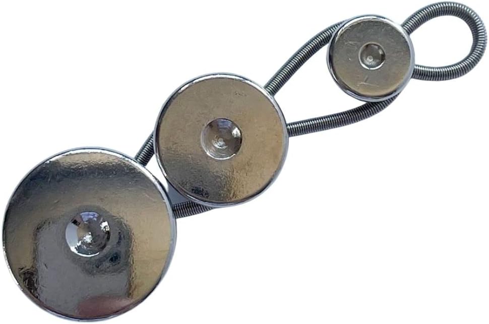 Collar Extender – 19mm Silver Metal Button, Pack of 3 - Image 9