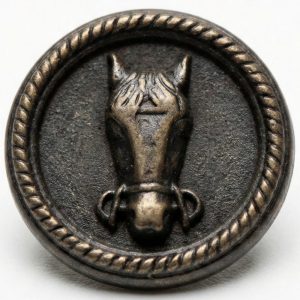 Bronze Horse Head Metal Shank Buttons – 23mm