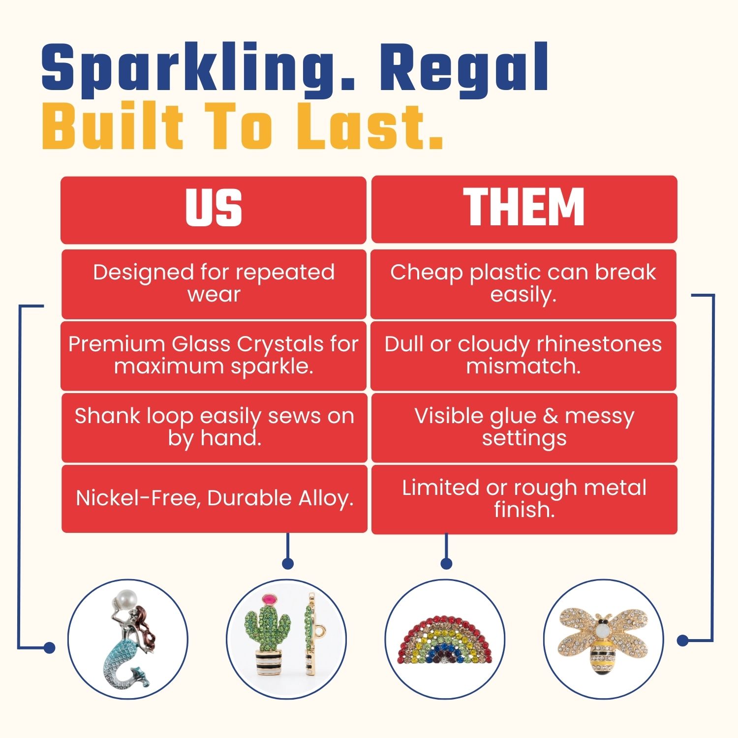 Cactus Diamante Shank Button – 25mm - Image 5