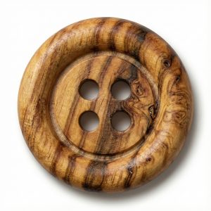 Olive Wood 4-Hole Buttons