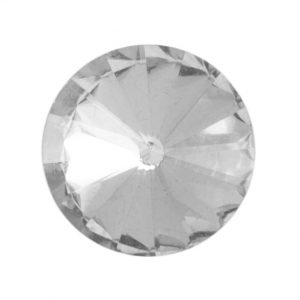 Clear Diamante Round Faceted Shank Buttons – 8mm