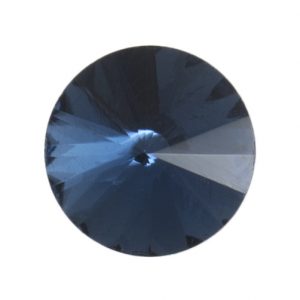 Blue Diamante Round Faceted Shank Buttons – 8mm