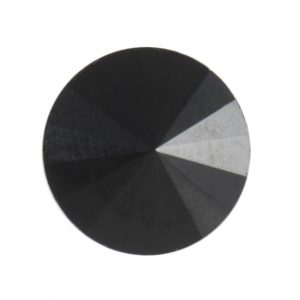 Black Diamante Round Faceted Shank Buttons – 8mm