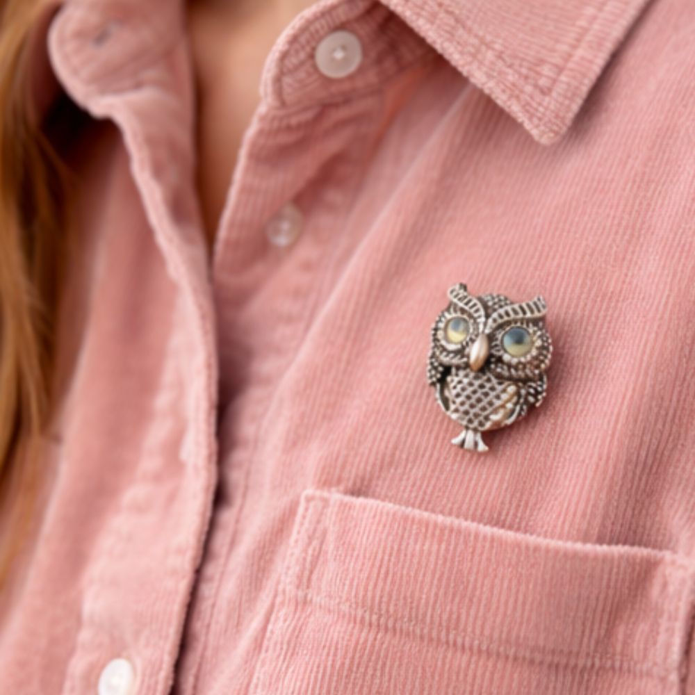 Owl Statement Button – 27mm - Image 8