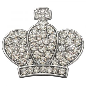 Crown Diamante Button – 24mm
