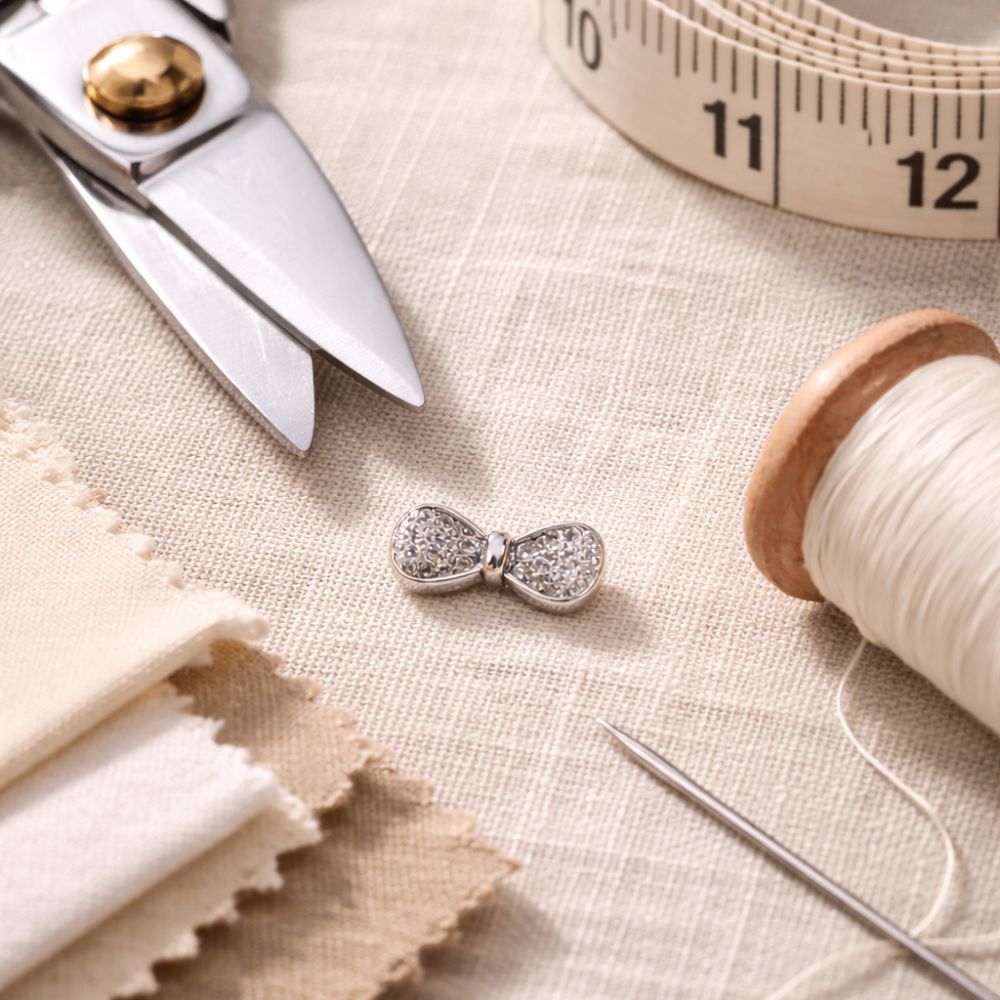 Silver Bow Shank Buttons – 16mm - Image 8