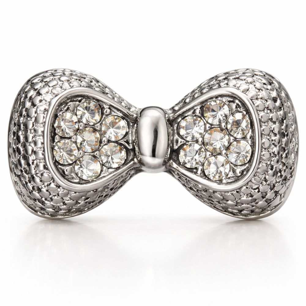 Silver Bow Shank Buttons – 16mm