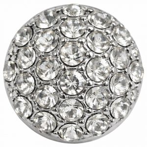 Domed Diamante Shank Button – 16mm