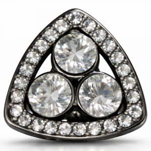 Diamante Triangle Shank Button – 15mm