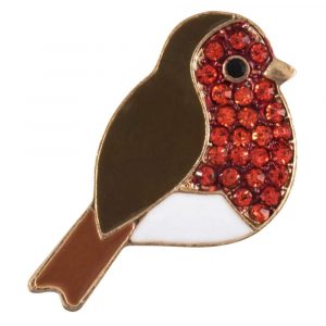 Robin Festive Shank Button – 25mm