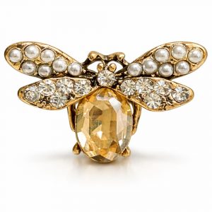 Gold Bee Shank Button – 21mm