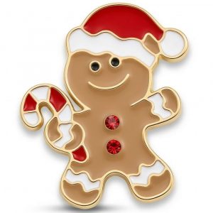 Gingerbread Man Festive Shank Button – 25mm
