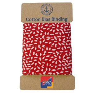 Cotton Leaf Print Bias Binding Tape 27mm – Giddy Square